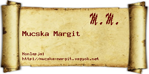 Mucska Margit névjegykártya