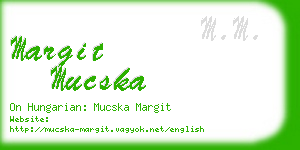 margit mucska business card